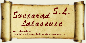 Svetorad Lalošević vizit kartica